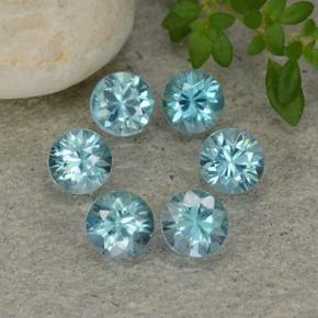 Achetez naturel 2,38ct bleue zircon gems, coupe roude, en provenance cambodge chez gemselect. en stock, livraison internationale!