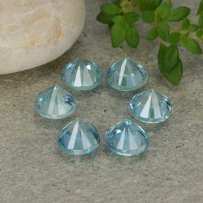 Achetez naturel 2,38ct bleue zircon gems, coupe roude, en provenance cambodge chez gemselect. en stock, livraison internationale!