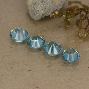 Achetez naturel 2.19ct Bleu clair Zircon gems, Coupe roude, En provenance Cambodge chez GemSelect. En stock, livraison internationale!