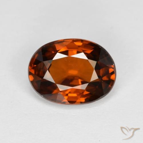 1.85ct Naturel Orange rougeâtre Zircon, ovale, VVS
