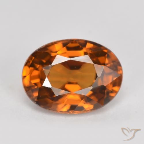 1.99ct Naturel Orange foncé Zircon, ovale, VVS