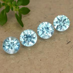 Achetez naturel 2.11ct Bleu ciel Zircon gems, Coupe roude, En provenance Cambodge chez GemSelect. En stock, livraison internationale!