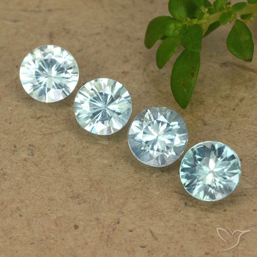 Achetez naturel 2,04ct bleue zircon gems, coupe roude, en provenance cambodge chez gemselect. en stock, livraison internationale!
