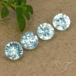 Achetez naturel 2,04ct bleue zircon gems, coupe roude, en provenance cambodge chez gemselect. en stock, livraison internationale!