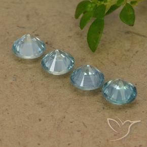Achetez naturel 2,04ct bleue zircon gems, coupe roude, en provenance cambodge chez gemselect. en stock, livraison internationale!