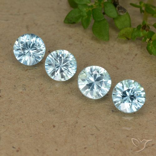 2.08ctw Naturel Bleu bébé Zircon, Tour, VVS