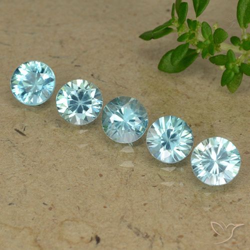 2.78ctw Naturel Bleu clair Zircon, Tour, VVS