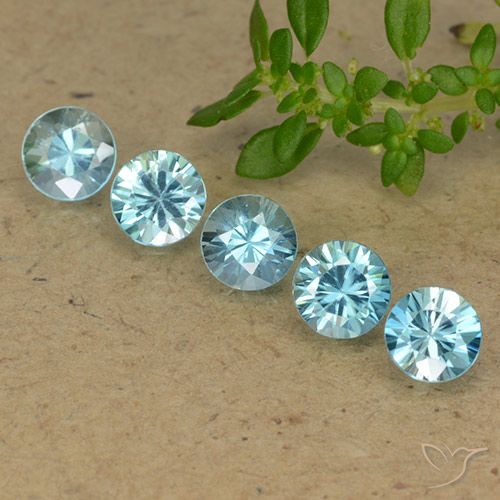 2.81ctw Naturel Bleu aquatique Zircon, Tour, VVS
