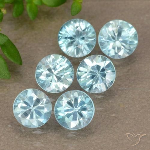 Achetez naturel 3.01ct Bleu maya léger Zircon gems, Coupe roude, En provenance Cambodge chez GemSelect. En stock, livraison internationale!