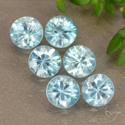 Achetez naturel 3.01ct Bleu maya léger Zircon gems, Coupe roude, En provenance Cambodge chez GemSelect. En stock, livraison internationale!