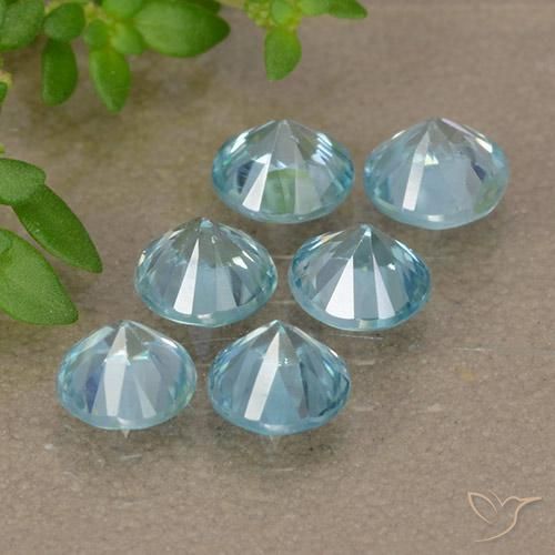 Achetez naturel 3.01ct Bleu maya léger Zircon gems, Coupe roude, En provenance Cambodge chez GemSelect. En stock, livraison internationale!