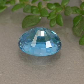Zircon Bleu naturelle Coupe ovale, 2.22 ct, VVS