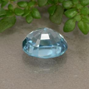 Zircon bleue naturelle coupe ovale, 2,18 ct, VVS