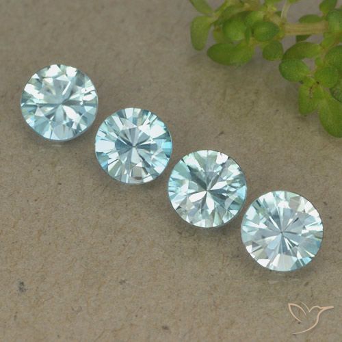 2.06ctw Naturel Bleu bébé Zircon, Tour, VVS