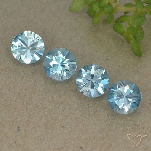 1.94ctw Naturel Bleu bébé intense Zircon, Tour, VVS