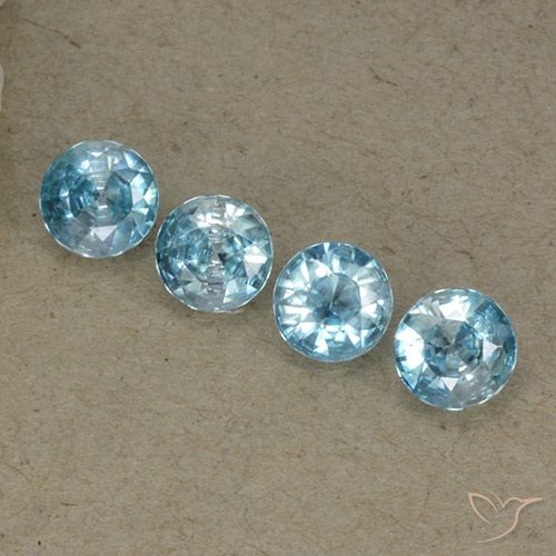 1.70ctw Naturel Bleu Zircon, Tour, VVS-VS