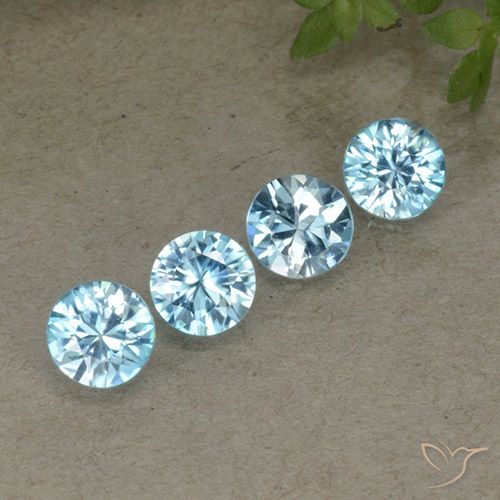2.08ctw Naturel Bleu bébé Zircon, Tour, VVS-VS