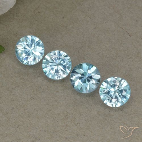 2.03ctw Naturel Bleu bébé Zircon, Tour, VVS-VS