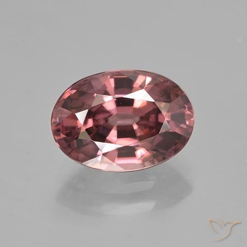 2.85ct Naturel Rouge moyen Zircon, ovale, VVS-VS