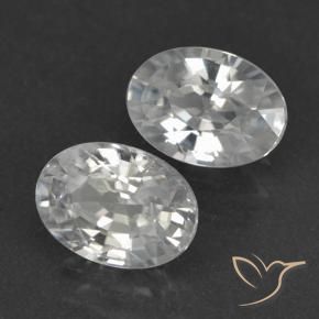 Shop natural 2.34ct Blanc clair Zircon gems, ovale, from Cambodge at GemSelect. In stock, global shipping!