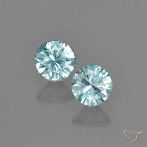 1.02ctw Naturel Bleu aquatique léger Zircon, Tour, VS