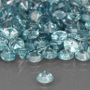 Achetez naturel 1.52ct Bleu Zircon gems, Coupe roude, En provenance Cambodge chez GemSelect. En stock, livraison internationale!