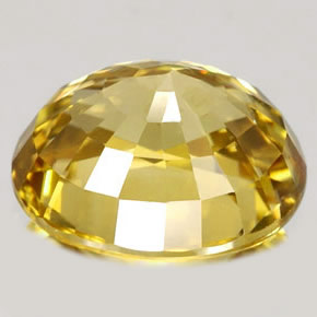 Zircon jaune naturelle coupe ovale, 1,92 ct, IF