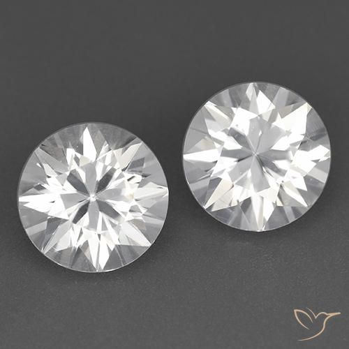 Achetez naturel 3,70ct blanc zircon gems, coupe roude, en provenance colombie chez gemselect. en stock, livraison internationale!
