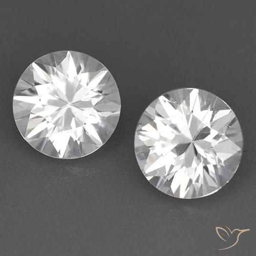 Achetez naturel 3,70ct blanc zircon gems, coupe roude, en provenance colombie chez gemselect. en stock, livraison internationale!
