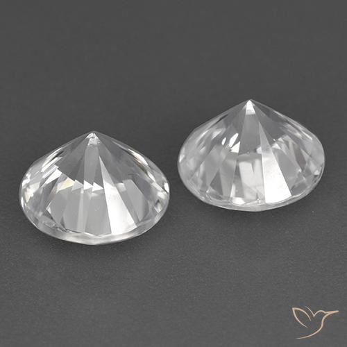 Achetez naturel 3,70ct blanc zircon gems, coupe roude, en provenance colombie chez gemselect. en stock, livraison internationale!