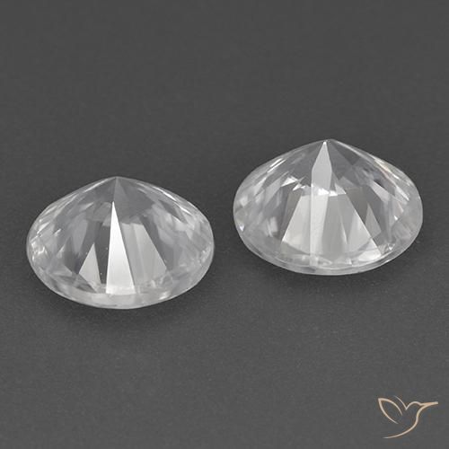 Achetez naturel 3,39ct blanc zircon gems, coupe roude, en provenance colombie chez gemselect. en stock, livraison internationale!