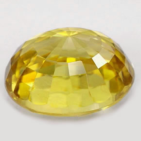 Zircon jaune naturelle coupe ovale, 1,96 ct, VVS