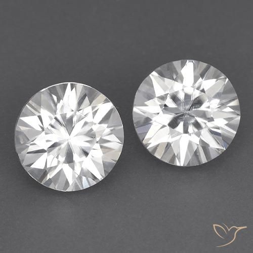3.56ctw Naturel Blanc Zircon, Tour, VVS