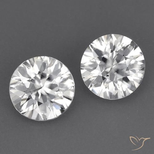 3.45ctw Naturel Blanc Zircon, Tour, VVS
