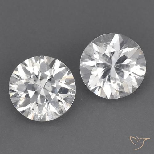3.56ctw Naturel Blanc Zircon, Tour, VVS