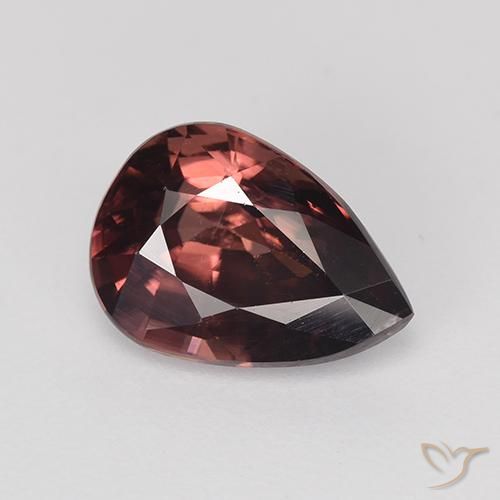 2.98ct Naturel Vin rouge Zircon, En forme de poire, VVS-VS