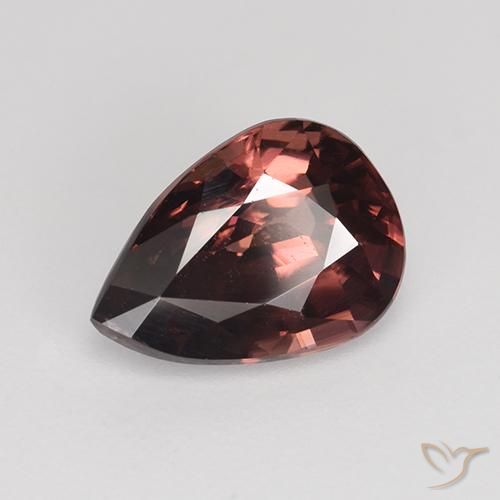 Zircon Vin rouge naturelle En forme de poire, 2.98 ct, VVS-VS