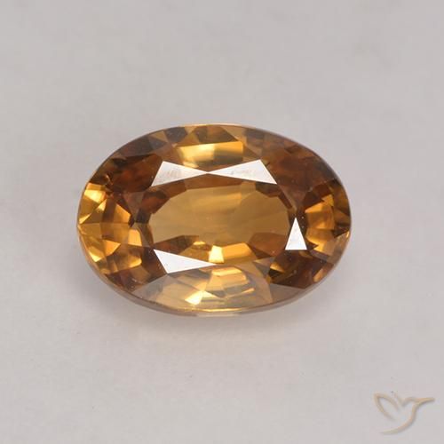 1.57ct Naturel Brun doré Zircon, ovale, VVS