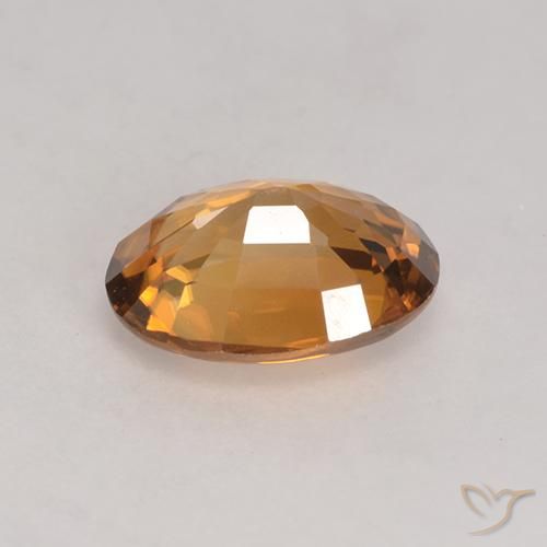Zircon Brun doré naturelle ovale, 1.57 ct, VVS