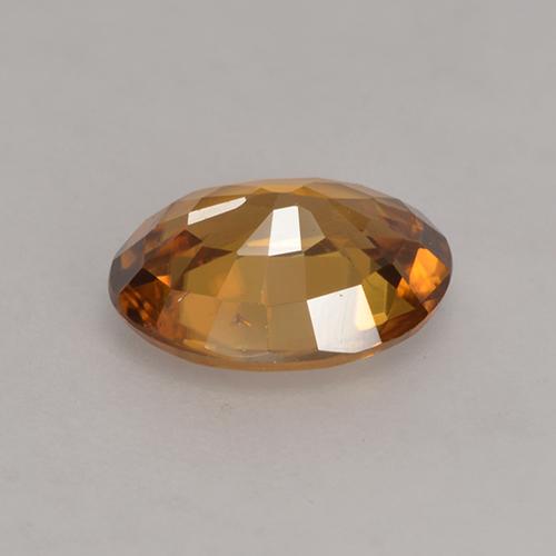 Zircon orange naturelle coupe ovale, 1,75 ct, VS