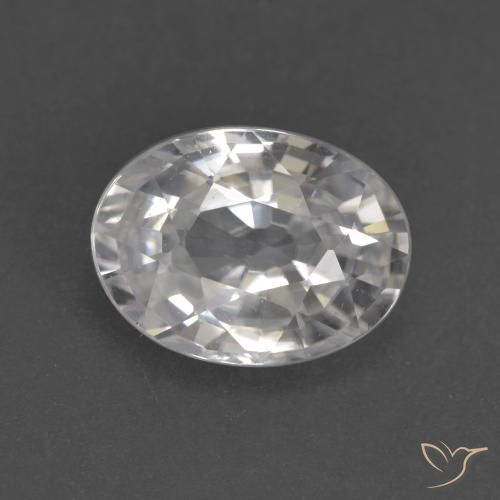 2.94ct Naturel Blanc chaud Zircon, ovale, VVS-VS