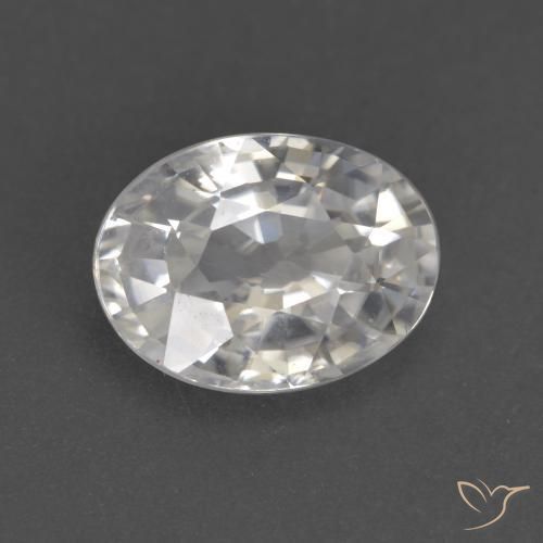 Zircon Blanc chaud naturelle ovale, 2.94 ct, VVS-VS