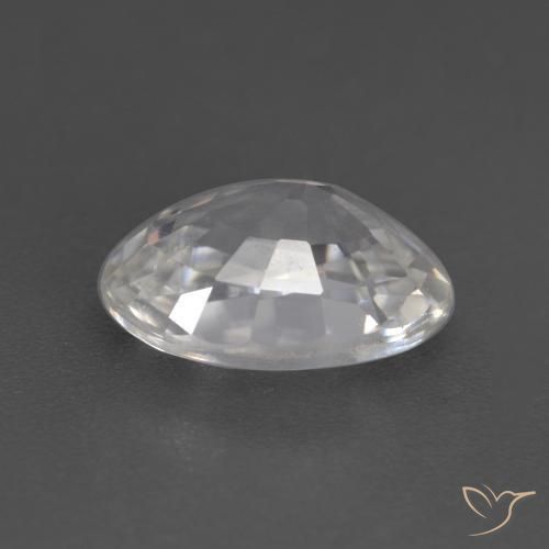 Zircon Blanc chaud naturelle ovale, 2.94 ct, VVS-VS