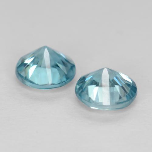 Achetez naturel 0,97ct bleue zircon gems, coupe roude, en provenance cambodge chez gemselect. en stock, livraison internationale!