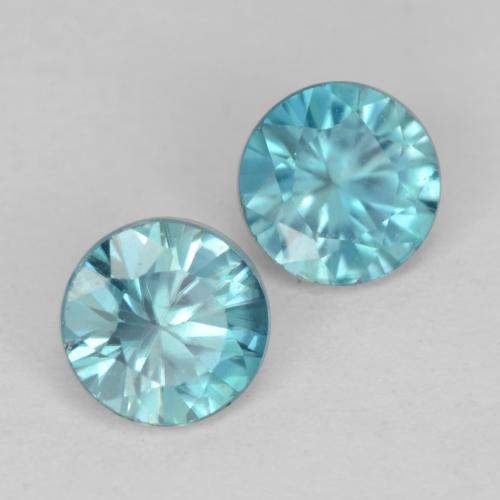 Achetez naturel 1,04ct bleue zircon gems, coupe roude, en provenance cambodge chez gemselect. en stock, livraison internationale!