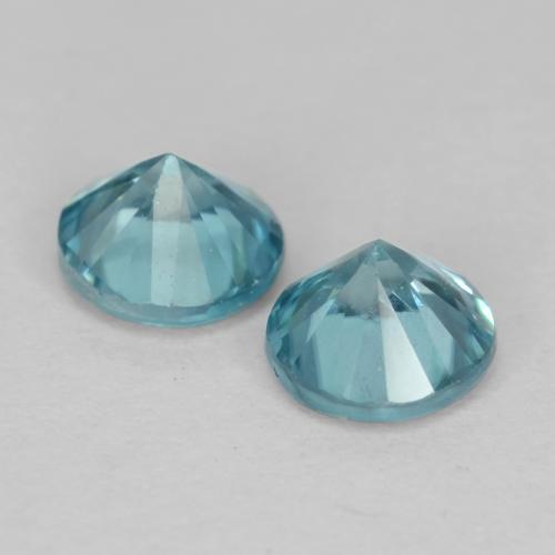 Achetez naturel 1,04ct bleue zircon gems, coupe roude, en provenance cambodge chez gemselect. en stock, livraison internationale!