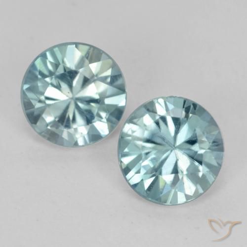 1.11ctw Naturel Bleu aquatique léger Zircon, Tour, VS