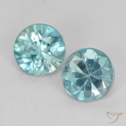 1.05ctw Naturel Bleu aquatique léger Zircon, Tour, VS