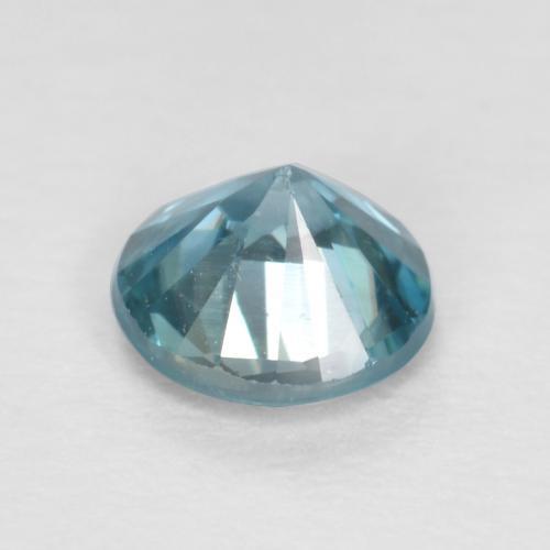 Zircon bleue naturelle coupe roude, 0,53 ct, VS