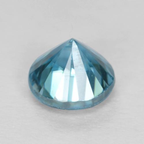Zircon Bleu Suisse naturelle Coupe roude, 0.57 ct, VS